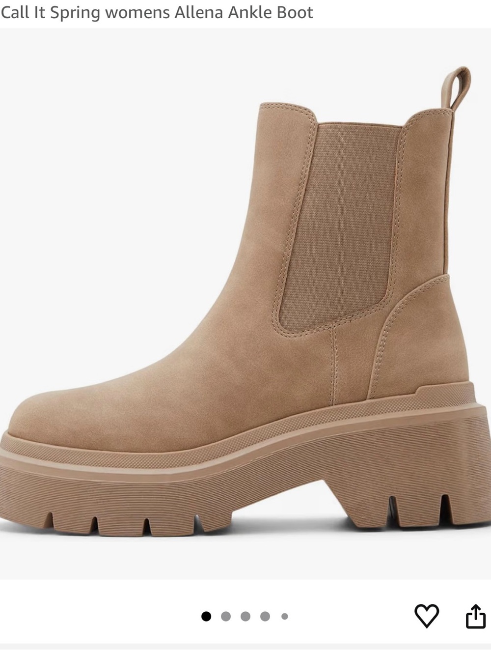 Call It Spring Allena Platform Chelsea Boot in Taupe